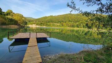 Фото номера Дом с 2 спальнями Дома для отпуска Cabana Lac Paltinu si Padure Valea Doftanei г. Teşila 12